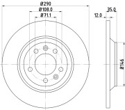 54296 Brzdový kotouč PAGID