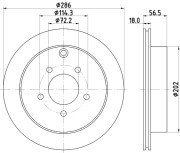 54301 Brzdový kotouč PAGID