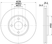 54313 Brzdový kotouč PAGID