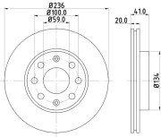 54334 PAGID brzdový kotúč 54334 PAGID