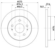 54382 Brzdový kotouč PAGID