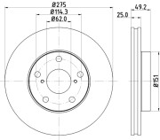 54397 Brzdový kotouč PAGID