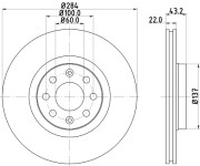 54458 PAGID brzdový kotúč 54458 PAGID