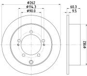 54486 Brzdový kotouč PAGID