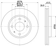 54487HC Brzdový kotouč PAGID