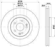 54510 Brzdový kotouč PAGID