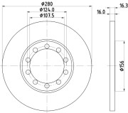 54520 Brzdový kotouč PAGID