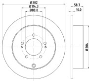 54670 Brzdový kotouč PAGID