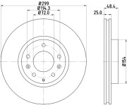 54807 Brzdový kotouč PAGID