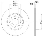 55023 Brzdový kotouč PAGID