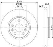 55024 Brzdový kotouč PAGID