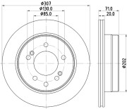 55031 Brzdový kotouč PAGID