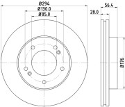 55032 Brzdový kotouč PAGID