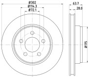 55033 Brzdový kotouč PAGID