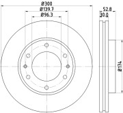 55038 Brzdový kotouč PAGID