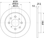 55040 Brzdový kotouč PAGID