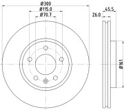 55056 Brzdový kotouč PAGID