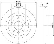 55057 PAGID brzdový kotúč 55057 PAGID