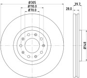 55208 Brzdový kotouč PAGID