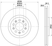 55209 Brzdový kotouč PAGID