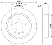 55229 Brzdový kotouč PAGID