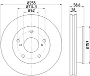 55252 Brzdový kotouč PAGID