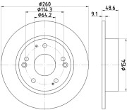 55276 Brzdový kotouč PAGID