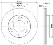 55290 Brzdový kotouč PAGID