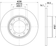 55305 Brzdový kotouč PAGID