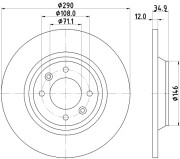 55313 PAGID brzdový kotúč 55313 PAGID