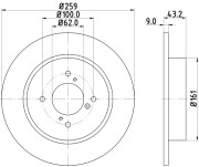 55314 Brzdový kotouč PAGID