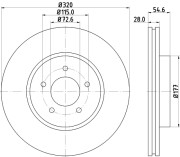 55354 Brzdový kotouč PAGID