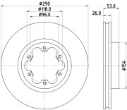 55406 Brzdový kotouč PAGID