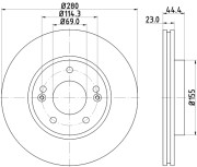 55432 PAGID brzdový kotúč 55432 PAGID