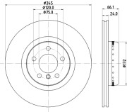 65143HC Brzdový kotouč PAGID