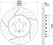 65141HC Brzdový kotouč PAGID