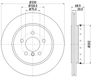 65130HC Brzdový kotouč PAGID