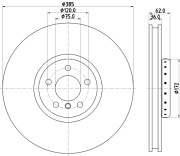 65136HC Brzdový kotouč PAGID