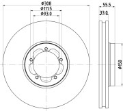 55730 Brzdový kotouč PAGID