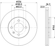 55870 Brzdový kotouč PAGID