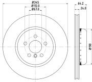 65177HC Brzdový kotouč PAGID