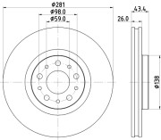 56048 Brzdový kotouč PAGID