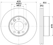 56049HC Brzdový kotouč PAGID