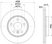 56053 Brzdový kotouč PAGID