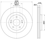 56065 PAGID brzdový kotúč 56065 PAGID