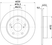 56083 PAGID brzdový kotúč 56083 PAGID