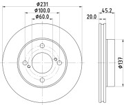 56094 Brzdový kotouč PAGID