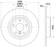 56095HC Brzdový kotouč PAGID