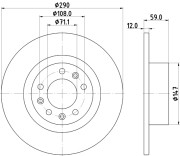 56136 Brzdový kotouč PAGID