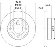 56140 Brzdový kotouč PAGID